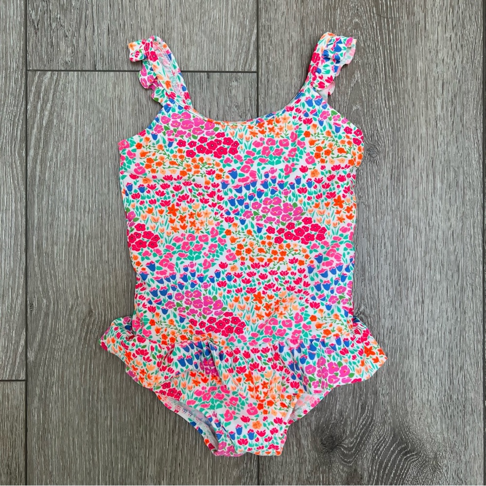 OSHKOSH ONE PIECE SWIMSUIT FLORAL 18-24MO